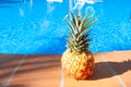 pinapple near swimming pool