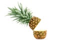 Pinapple on white background Royalty Free Stock Photo