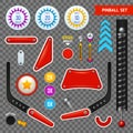 Pinball Elements Transparent Icon Set