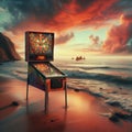 Pinball machine by the sea