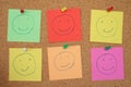 Pinboard smileys Royalty Free Stock Photo