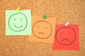 Pinboard smileys Royalty Free Stock Photo