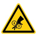 Pinch Hazard Keep feet on folding stepsSymbol Sign, Vector Illustration, Isolate On White Background Label .EPS10