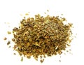 Pinch of oregano on white background Royalty Free Stock Photo