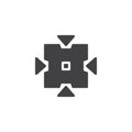 Pinch tool button vector icon