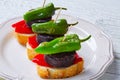 pinchos Burgos morcilla with padron pepper