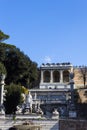 Pincian Hill from Piazza del Popolo - Rome Royalty Free Stock Photo