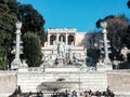 Pincian Hill from Piazza del Popolo - Rome Royalty Free Stock Photo