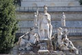 Pincio Terrace, goddess Roma between Tiber and Aniene, Piazza del Popolo in Rome Royalty Free Stock Photo