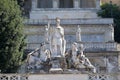 Pincio Terrace, goddess Roma between Tiber and Aniene, Piazza del Popolo in Rome Royalty Free Stock Photo