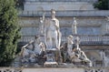 Pincio Terrace, goddess Roma between Tiber and Aniene, Piazza del Popolo in Rome Royalty Free Stock Photo