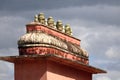 Pindamonhangaba, Brazil, January 22, 2023. Detail of the tower of Temple of International Society for Krishna