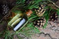 Pine aroma oil bio organic Royalty Free Stock Photo