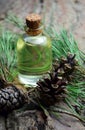 Pine aroma oil bio organic Royalty Free Stock Photo