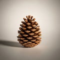 Neutral background emphasizes the cone\'s natural form and intricate Royalty Free Stock Photo