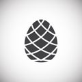 Pine cone icon on background for graphic and web design. Simple illustration. Internet concept symbol for website button Royalty Free Stock Photo