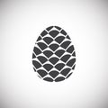 Pine cone icon on background for graphic and web design. Simple illustration. Internet concept symbol for website button Royalty Free Stock Photo