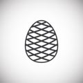Pine cone icon on background for graphic and web design. Simple illustration. Internet concept symbol for website button Royalty Free Stock Photo