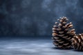 Pine cone tree background. Generate Ai