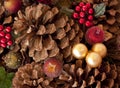 Pine cones, berries, and baubles