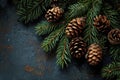 pine cones on a branch