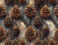 Pine Cones Pattern Nature Background Royalty Free Stock Photo