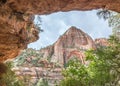 Pine Creek Gorge, Canyon Overlook Trail, Zion National Park, UT Royalty Free Stock Photo