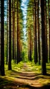 Pine forest in Baltic countries