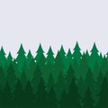 Pine forest seamless background pattern. vector Royalty Free Stock Photo