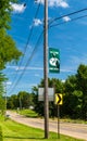 Pine Grove Township, Pennsylvania, USA August 22, 2023 A Welcome to Pine Grove sign on a telephone pole on Akeley Road Royalty Free Stock Photo