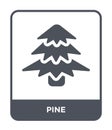 pine icon in trendy design style. pine icon isolated on white background. pine vector icon simple and modern flat symbol for web Royalty Free Stock Photo