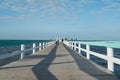 PINE ISLAND, FLORIDA - JAN 17, 2020. Couple walks on Bokeelia Pier Royalty Free Stock Photo