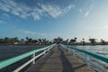 PINE ISLAND, FLORIDA - JAN 17, 2020. Relaxing on Bokeelia Pier Royalty Free Stock Photo