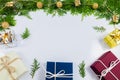 Pine leaf and gift box