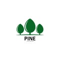 Pine logo template vector icon illustration