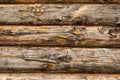 Pine logs. Log wall Texture of natural pine logs. Brown natural wood texture Royalty Free Stock Photo