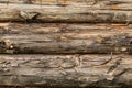 Pine logs. Log wall Texture of natural pine logs. Brown natural wood texture Royalty Free Stock Photo