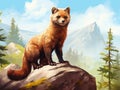 Pine Marten Made With Generative AI illustration