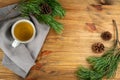 Pine Needles Tea, Healthy Winter Vitamin C Beverage