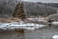 Pine River After A Winter Ice Storm Royalty Free Stock Photo