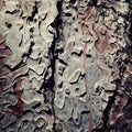 Pine tree bark texture. Close up. Aged photo. Royalty Free Stock Photo