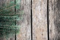 Pine tree branches vintage wood Royalty Free Stock Photo