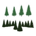 Pine Tree Clip art Collections Set Royalty Free Stock Photo