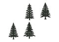 Pine Tree Clipart of Forest element Royalty Free Stock Photo