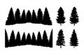 Pine tree forest Clip art silhouette Royalty Free Stock Photo