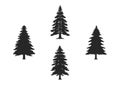 Pine Tree of Forest element Clipart Royalty Free Stock Photo