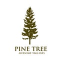 Pine Tree green silhouette logo