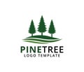 Pine tree hotel resort woods golf course park vector logo design Royalty Free Stock Photo