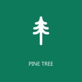 Pine Tree icon. Trendy flat vector Pine Tree icon on white background