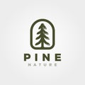 Pine tree minimal logo design